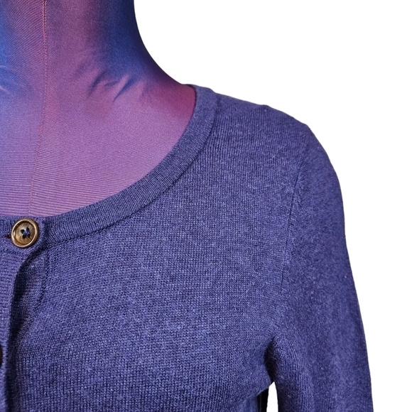 Boden Purple Cashmere Angora Blend Button Front Cardigan Size 12 Women's - Picture 2 of 9